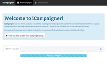 Tablet Screenshot of icampaigner.org